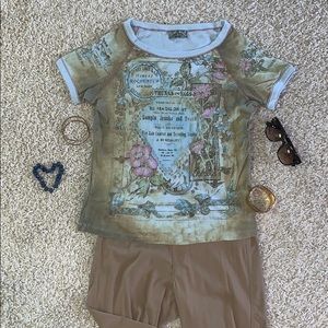 Vintage Vanilla Sugar tee with rhinestones